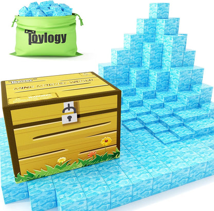 Magnetic Blocks-Build Mine Magnet World® Water Edition, Magnetic Toys for Boys & Girls Age 3-4 4-5 6-8, STEM Montessori Sensory Toys for Toddlers Gifts for 3+ Years Old Girls Boys