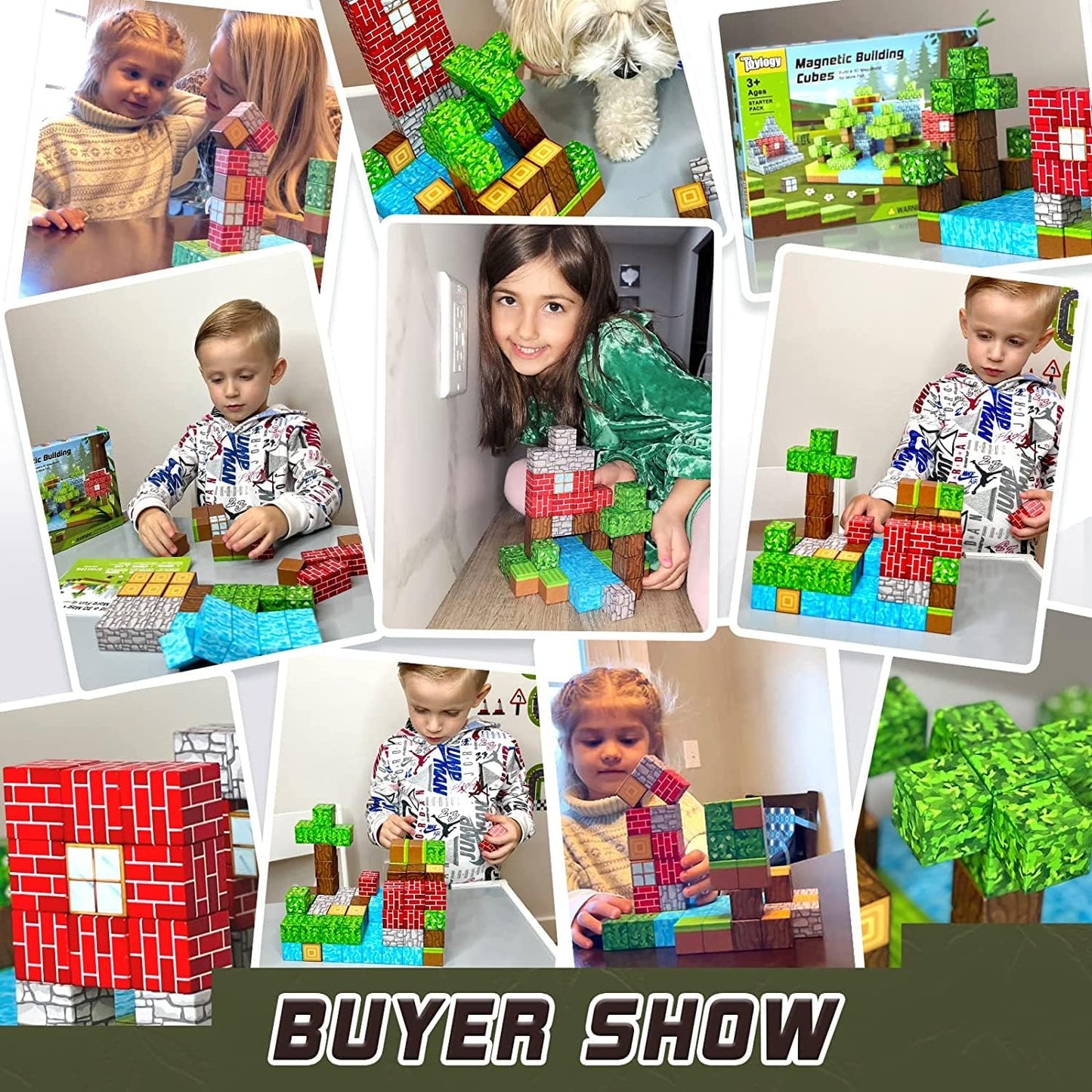 100PCS Magnetic Blocks-Build Mine Magnet World® Set, Magnetic Toys for Boys & Girls Age 3-5 6-8, STEM Sensory Toys for Toddlers Gifts for 3+ Years Old Girls Boys, Classroom Must Haves Construction Toys