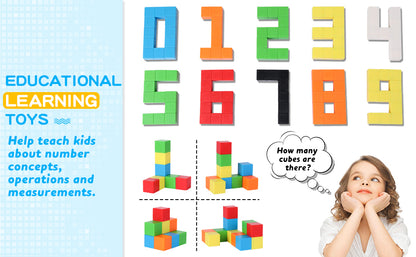 48PCS Magnetic Blocks for Toddlers Toys, Large Magnetic Cube Toys for Sensory STEM Education Preschool Magnet Toys for 3 4 5 6 Year Old Boys and Girls