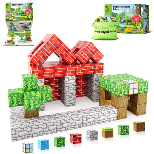 Magnetic Blocks-Build Edition, Magnetic Toys for Boys & Girls Age 3-4 4-5 6-8