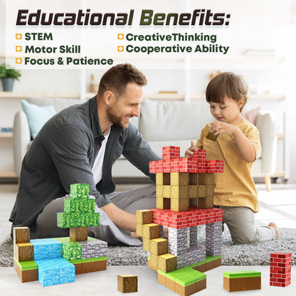 Magnetic Blocks-Build Edition, Magnetic Toys for Boys & Girls Age 3-4 4-5 6-8