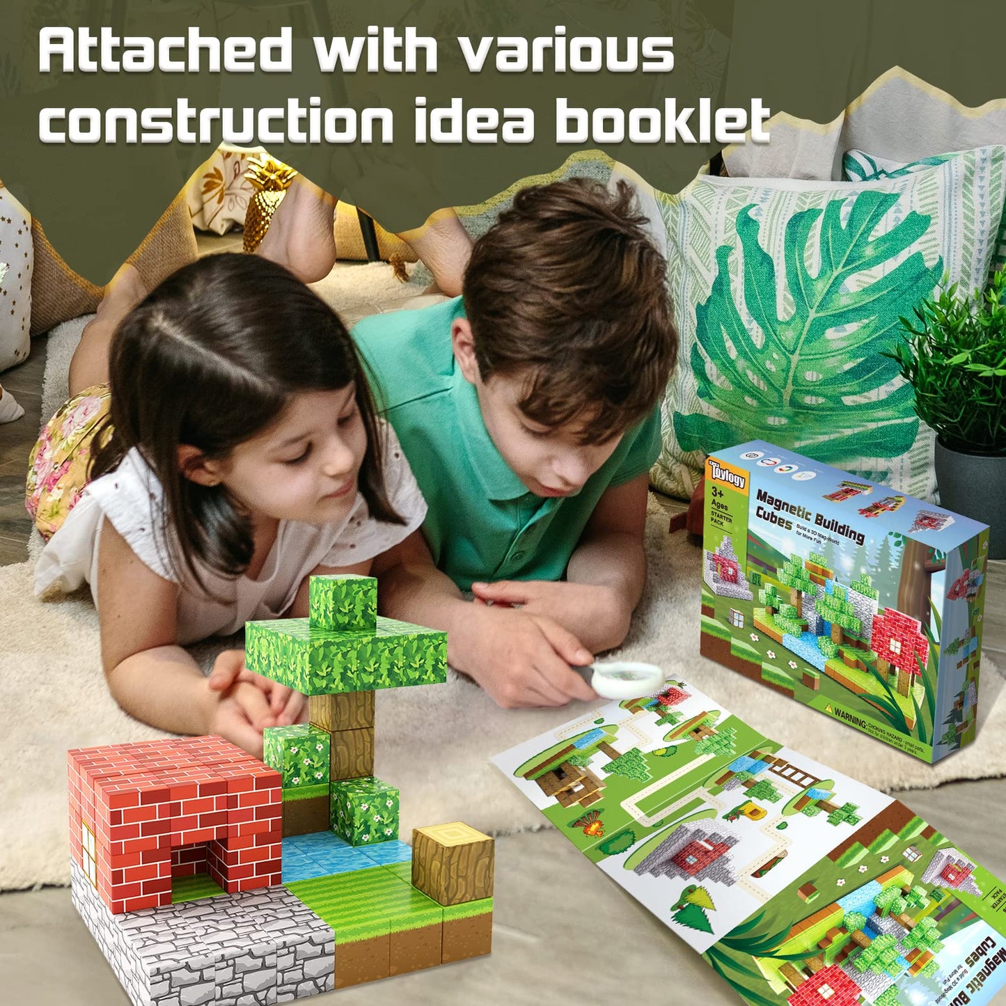 Magnetic Blocks-Build Edition, Magnetic Toys for Boys & Girls Age 3-4 4-5 6-8