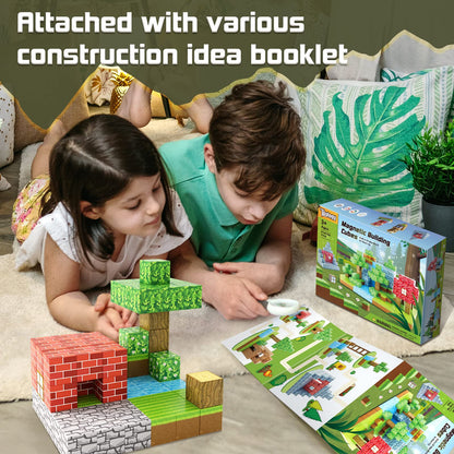 102PCS Magnetic Blocks - Build Mine Magnet World® Set for Boys & Girls, Magnetic Toys for Toddlers Age 3-8